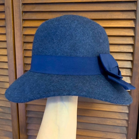LAST CHANCE GIOVANNIO NEW YORK 100% wool hat navy - Picture 9 of 12